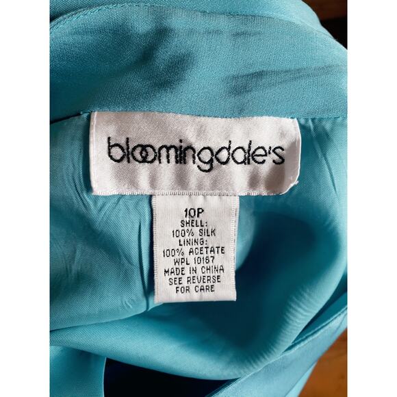 Vintage Bloomingdales 100% Silk Pants Blue Size 10P - Picture 7 of 7